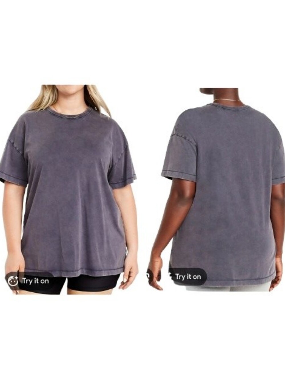 Old Navy Plus Oversized EveryWear Tunic T-Shirt Navy Blue 100% Cotton 891161